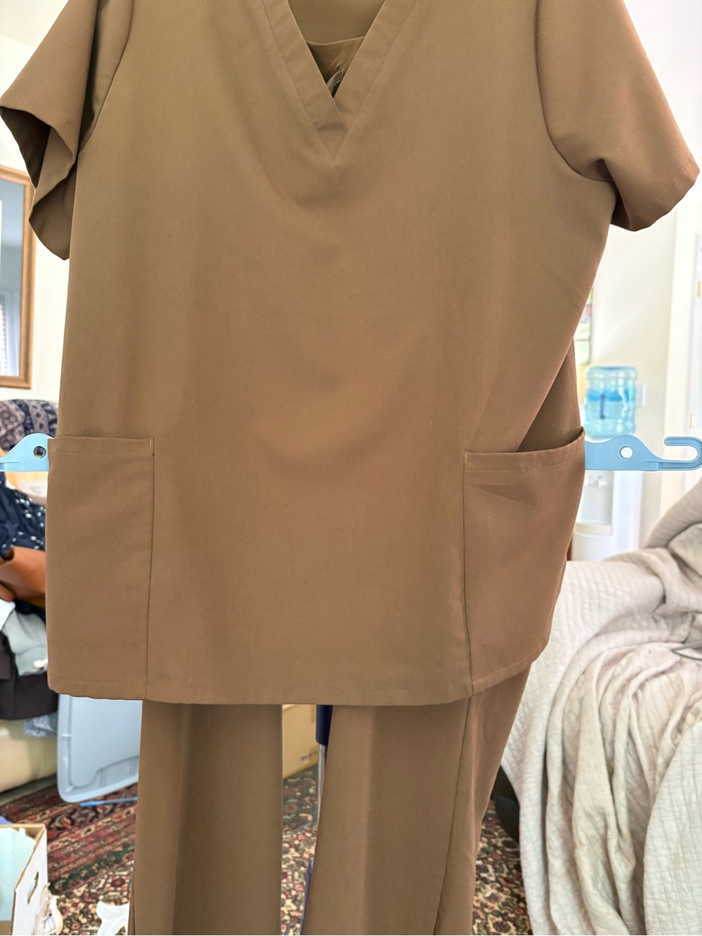 Brown Mandala Women’s Nursing Scrubs, XL
